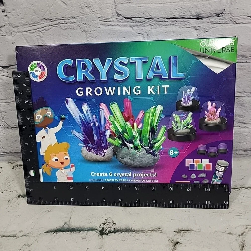 Crystal Growing Earth Science Kit‎ Kid Age 8 By Curious Universe New